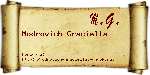 Modrovich Graciella névjegykártya